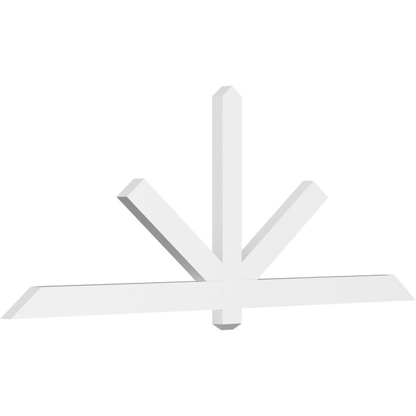 Ekena Millwork Kennewick Architectural Grade PVC Gable Bracket, 84"W x 31 1/2"H x 2"D x 4"F, 9/12 Pitch GBP084X32X0204KEN00 - main